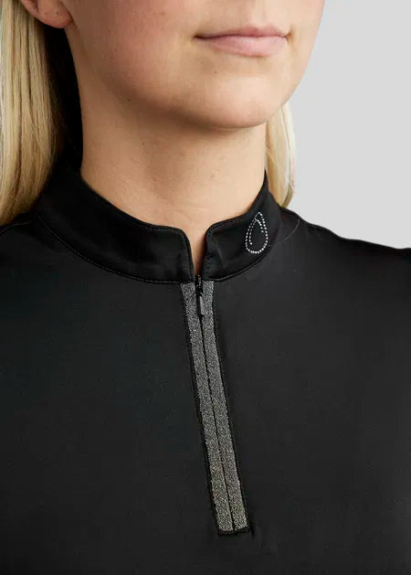 Junior MoGloria polo con Caviar Tape - Negro