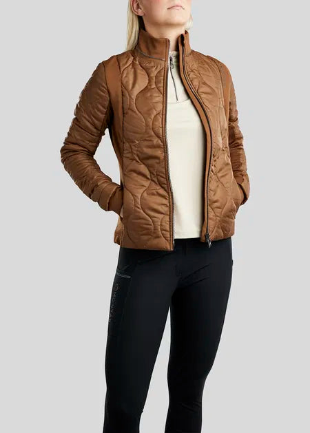 MoMary Chaqueta Gun Metal Crystals Hybrid - Toffee