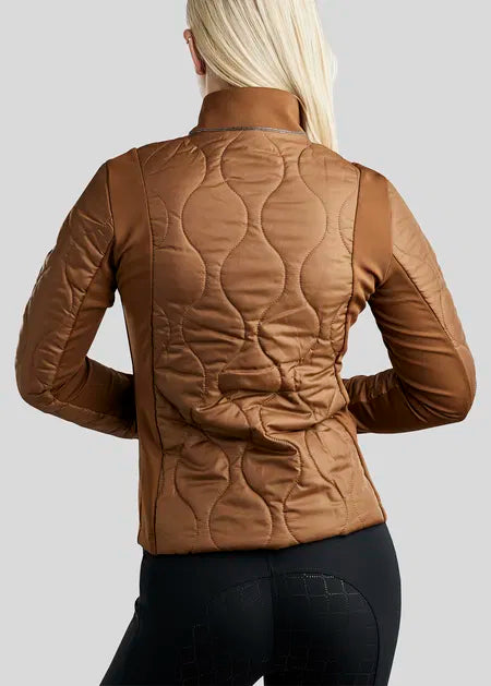 MoMary Gun Metal Crystals Hybrid Jacket - Toffee