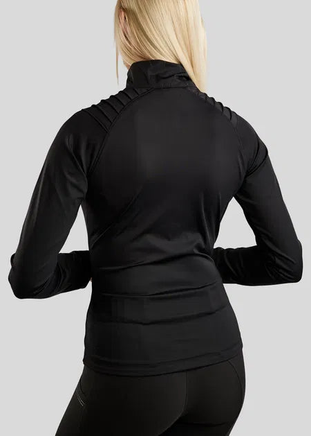 MoZira REFINED chaqueta con Pintucks y Gun Metal Crystals - Negro