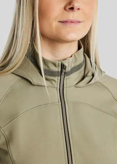 MoGaia Chaqueta con detalles Gun Metal Caviar - Dusty Green
