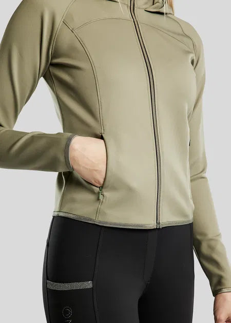 MoGaia Chaqueta con detalles Gun Metal Caviar - Dusty Green