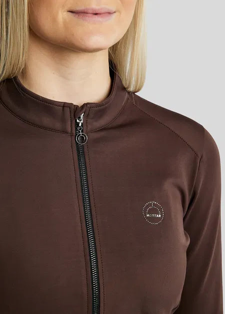 MoErica Chaqueta Thermo con detalles Gun Metal - Marrón