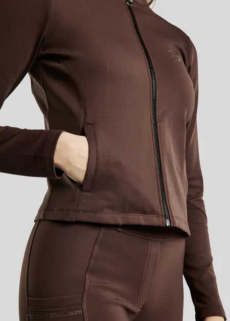MoErica Chaqueta Thermo con detalles Gun Metal - Marrón