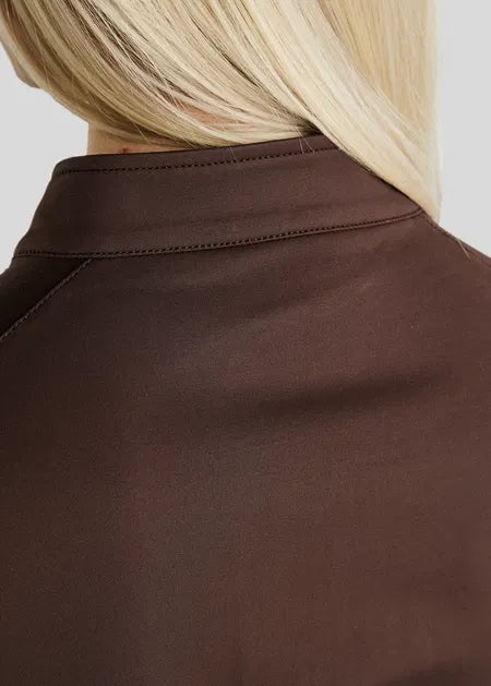 MoErica Chaqueta Thermo con detalles Gun Metal - Marrón