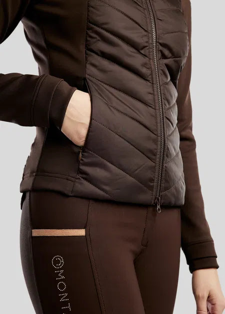 MoMari Chaqueta Hybrid con Rosegold Crystals - Marrón