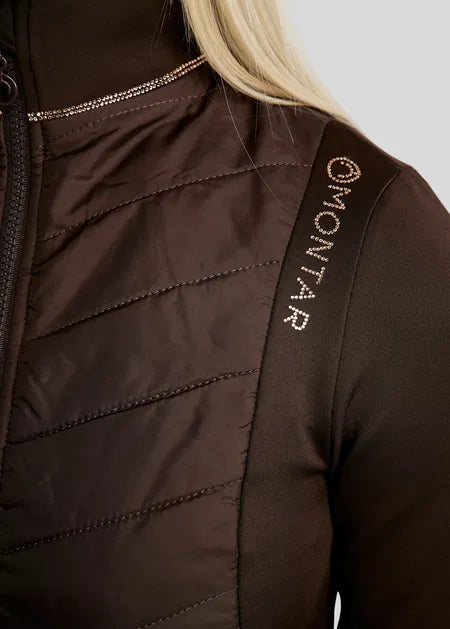 MoMari Chaqueta Hybrid con Rosegold Crystals - Marrón