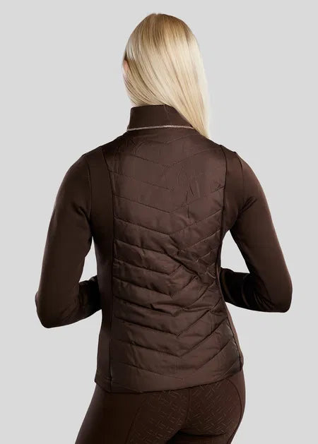 MoMari Chaqueta Hybrid con Rosegold Crystals - Marrón