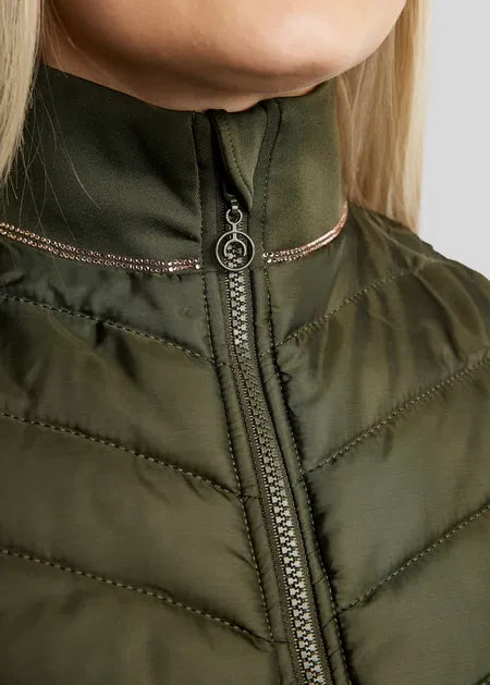 MoMari Chaqueta Hybrid con Rosegold Crystals - Olive