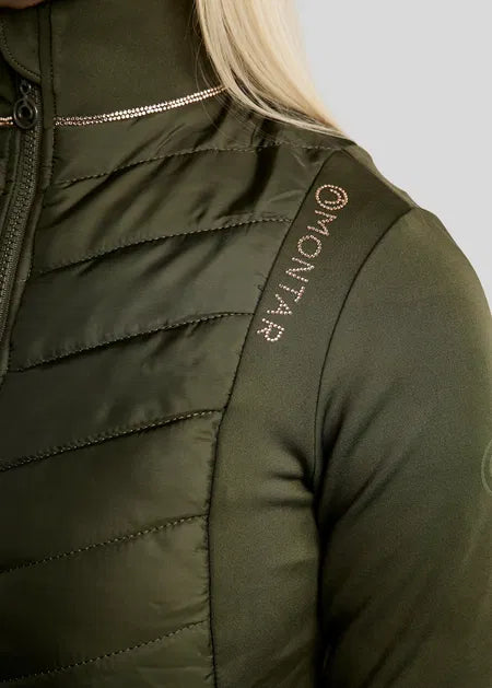 MoMari Chaqueta Hybrid con Rosegold Crystals - Olive