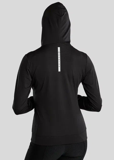 MoEsta Thermo Hoodie w. Reflective Print - Negro