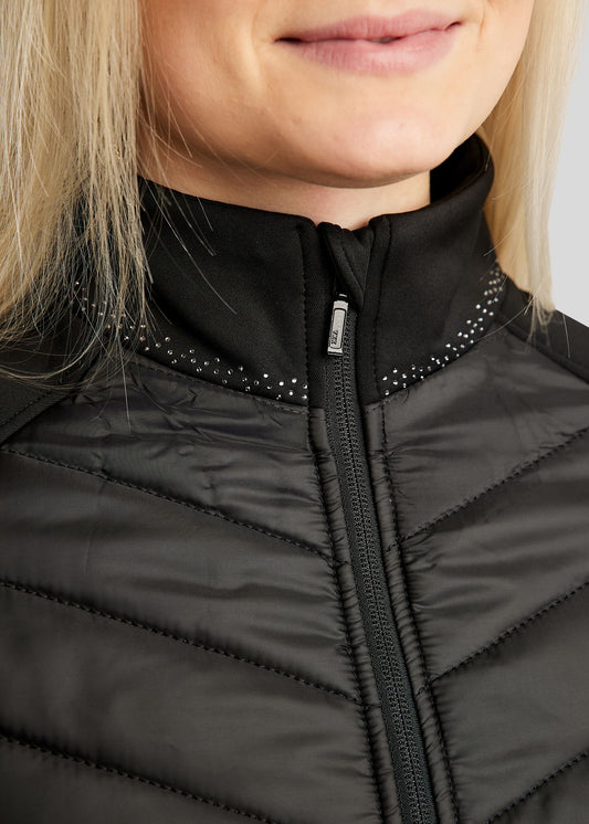 MoFreya chaqueta hibrido con detalles gun metal - Negro