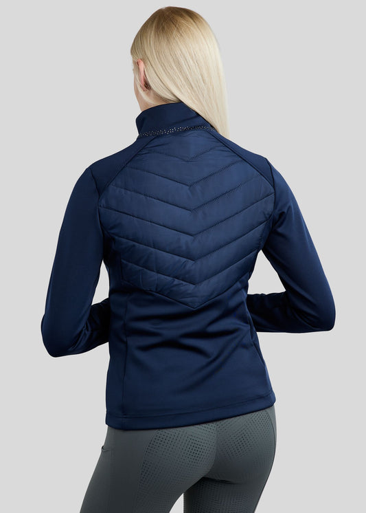 MoFreya chaqueta hibrido con detalles gun metal - Navy