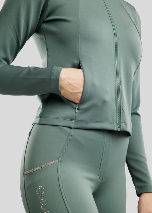 MoLila chaqueta Montar Champagne Crystal tape - Jade