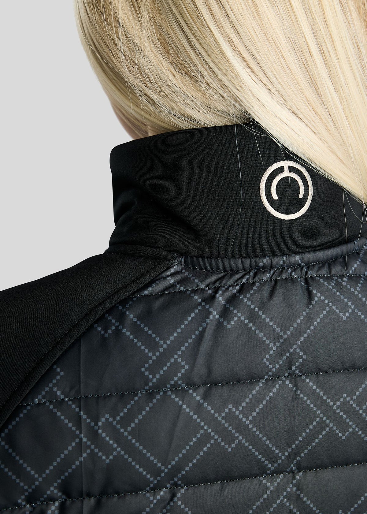 MoLeia Chaqueta Híbrida Montar diseño Ternet Lumber Check - Negro