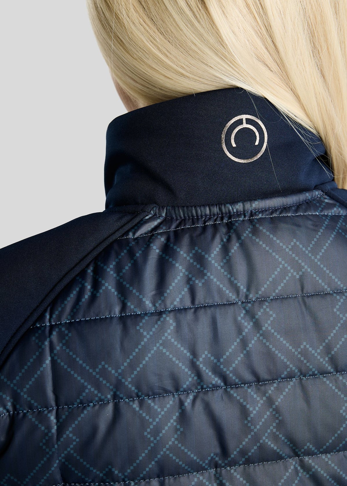MoLeia Chaqueta Híbrida Montar diseño Ternet Lumber Check - Navy