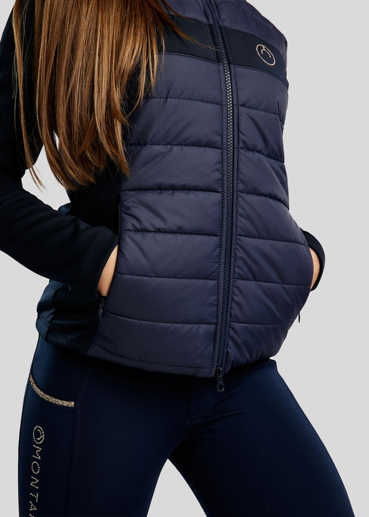 MoLila Junior chaqueta hibrido con detalles Champagne - Navy