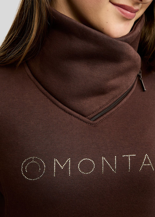 MoNaja Junior Sudadera con Cuello Alto y Cristales Golden Quartz - Black Peony