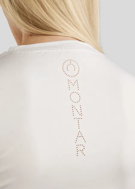 MoWendy T-Shirt con Lasercut Logo Blanco