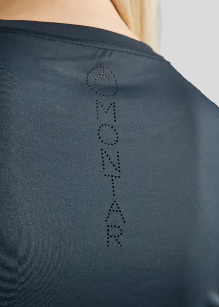 MoWendy T-Shirt con Lasercut Logo - Dark Slate