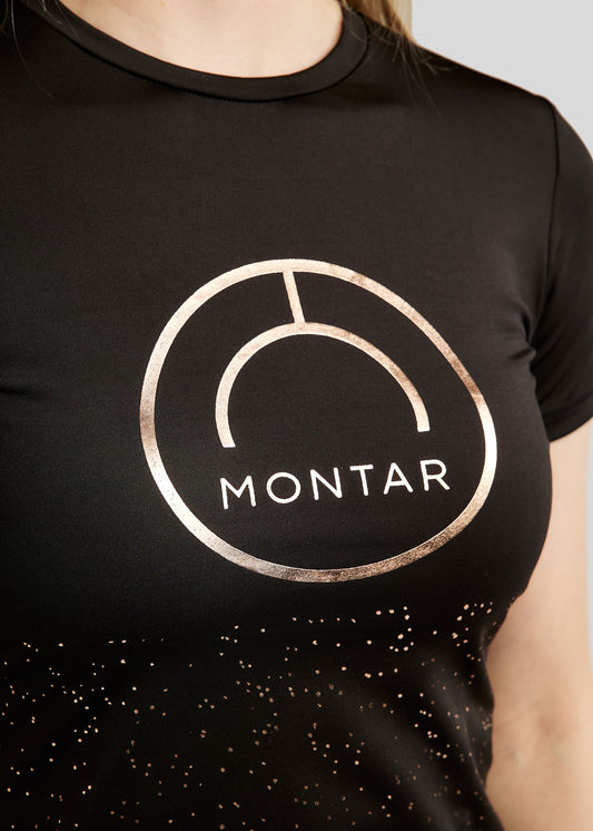 MoCille camiseta con champagne print - Negro