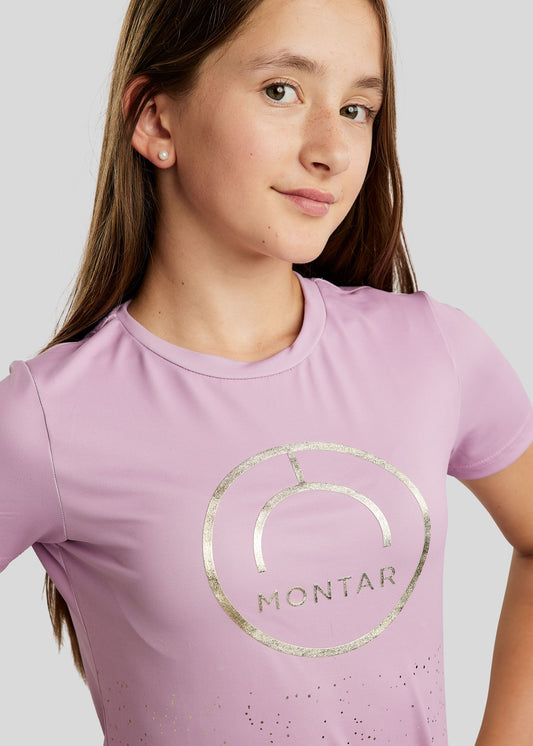 MoCille Junior camiseta con champagne print - Candy Pink