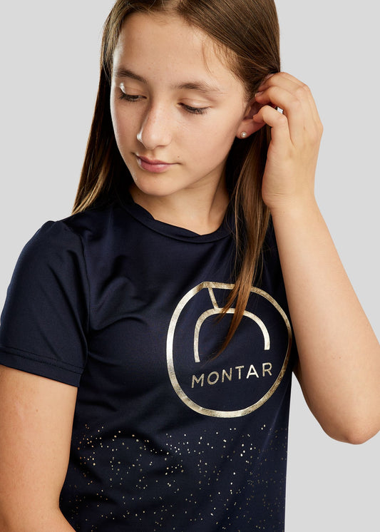 MoCille Junior camiseta con champagne print - Navy