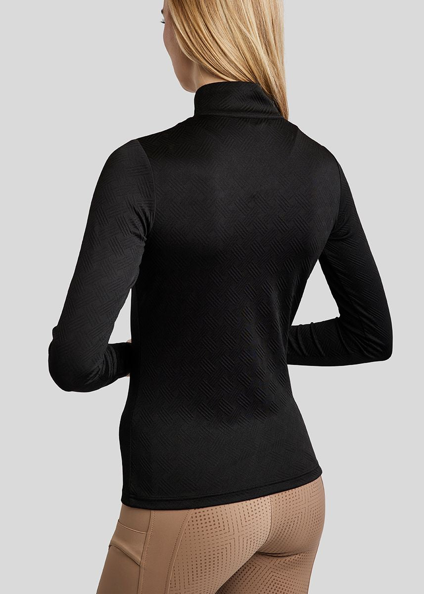 MoCilia Polo Jacquard REFINED - Negro
