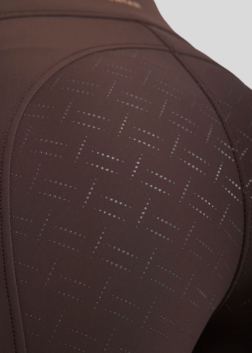 MoRosie junior pintucks pull on with crystals brown F/G