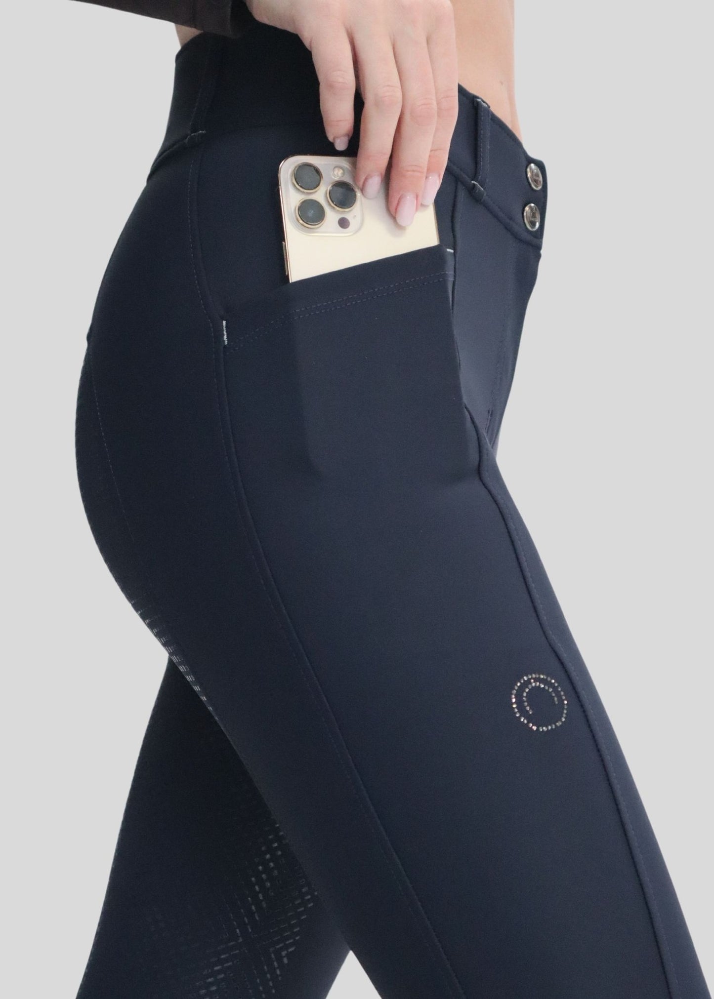 MoZida REFINED pantalones con Gun Metal Crystals FG - Navy