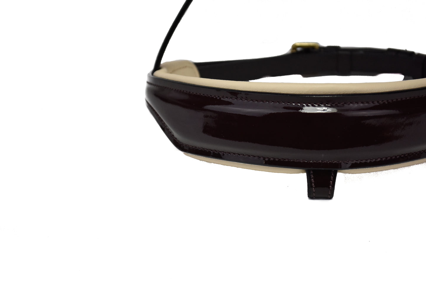 Bridle2Fit Noseband S1 TUBULAR fillet - PATENT LEATHER