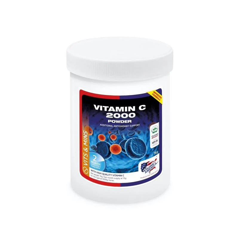Vitamin C 2000 Powder Equine America | Potente Apoyo Antioxidante para Caballos 1KG