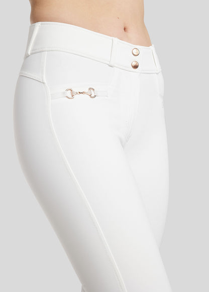 Molly Yati pantalon Highwaist Rosegold Edition Full Grip - Blanco