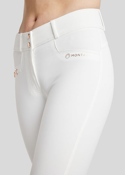 Molly Yati pantalon Highwaist Rosegold Edition Full Grip - Blanco