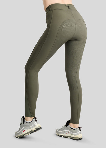 Megan pantalon con bolsillo movil F/G - Forrest Green