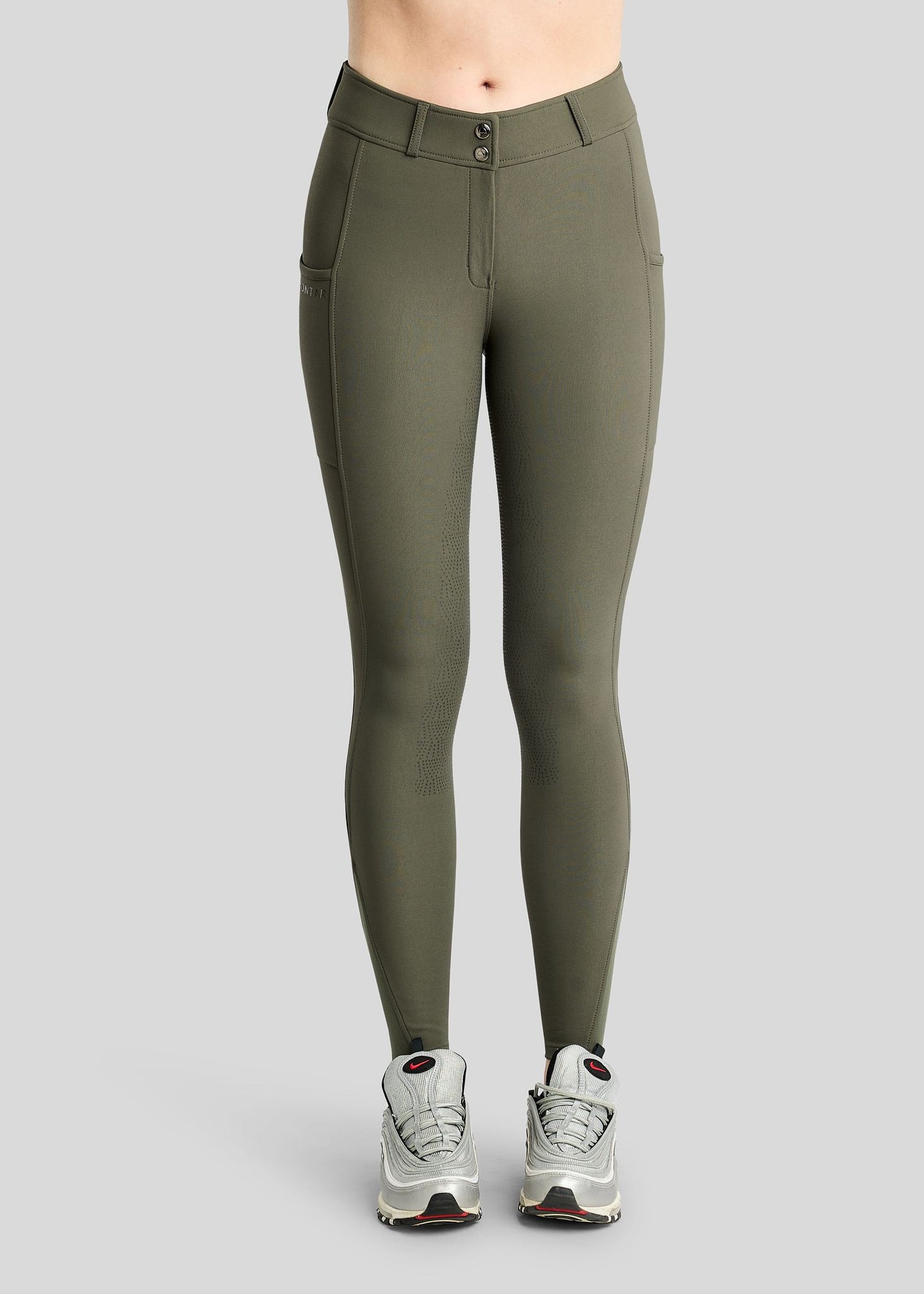 Megan pantalon con bolsillo movil F/G - Forrest Green