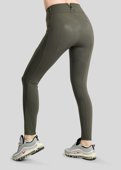 MoZida REFINED Pantalones con Gun Metal Crystals F/G - Forest Green