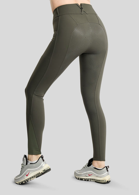 MoZida REFINED Pantalones con Gun Metal Crystals F/G - Forest Green