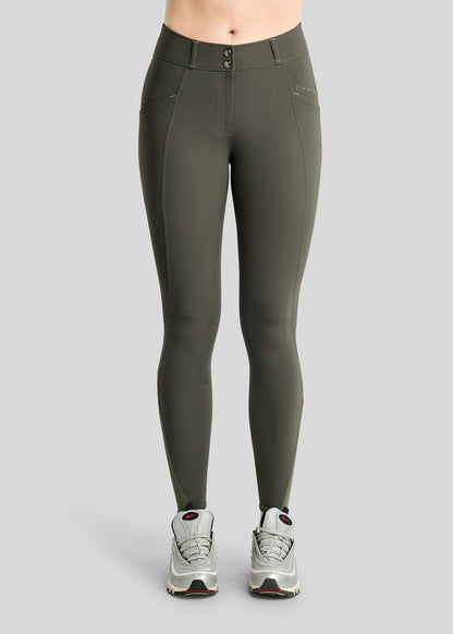 MoZida REFINED Pantalones con Gun Metal Crystals F/G - Forest Green