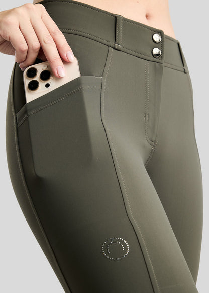 MoZida REFINED Pantalones con Gun Metal Crystals F/G - Forest Green