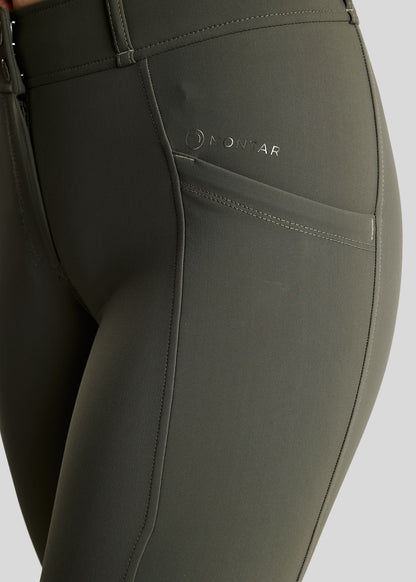 MoZida REFINED Pantalones con Gun Metal Crystals F/G - Forest Green