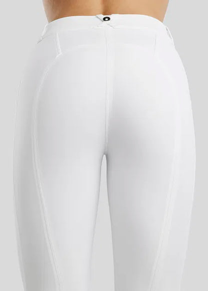 MoZida REFINED pantalones con Gun Metal Crystals KNEEGRIP - Blanco