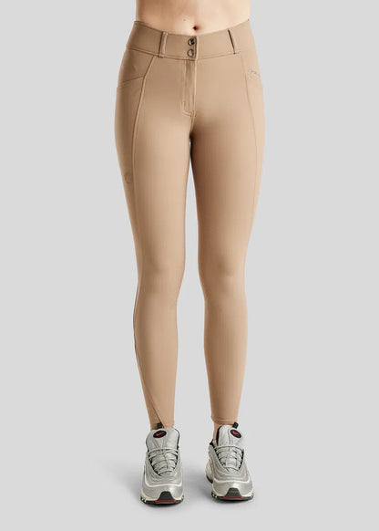MoZida REFINED pants with Gun Metal Crystals FG - Latte