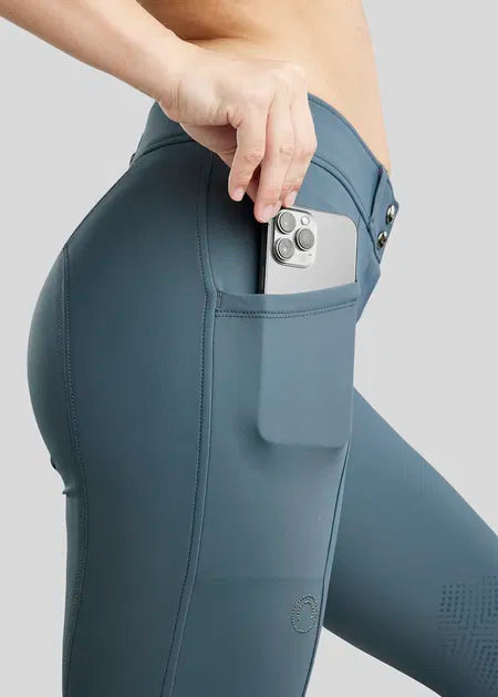 MoZida REFINED pantalones con Gun Metal Crystals KNEEGRIP - Dark Slate