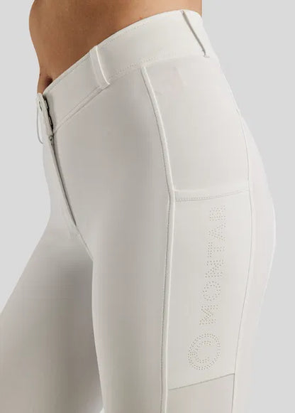 MoElaine pantalones con Lasercut Logo F/G - White