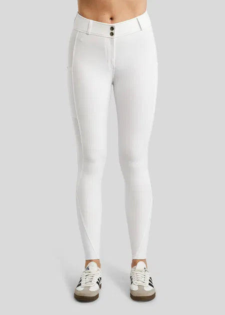 MoElaine pantalones con Lasercut Logo F/G - White