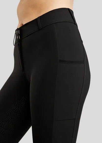 MoElaine pantalones con Lasercut Logo F/G - Black