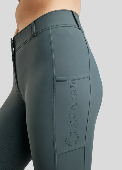 MoElaine pantalones con Lasercut Logo F/G - Dark Slate