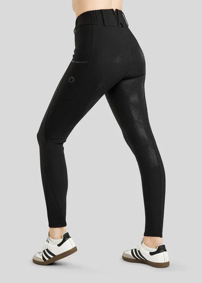 MoZuna REFINED Breeches w. Pintucks and Gun Metal Crystals Black F/G