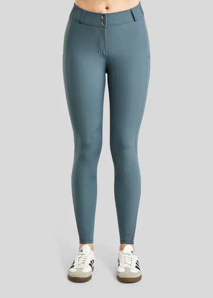 MoZuna REFINED pantalones con pliegues y Gun Metal Crystals KNEEGRIP -  Dark Slate